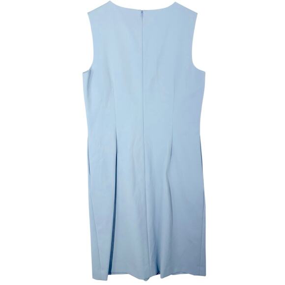 Brooks Brothers Blue Sheath Semi Formal Dress Baby Blue w/ Beaded Details size 6 - Picture 3 of 9